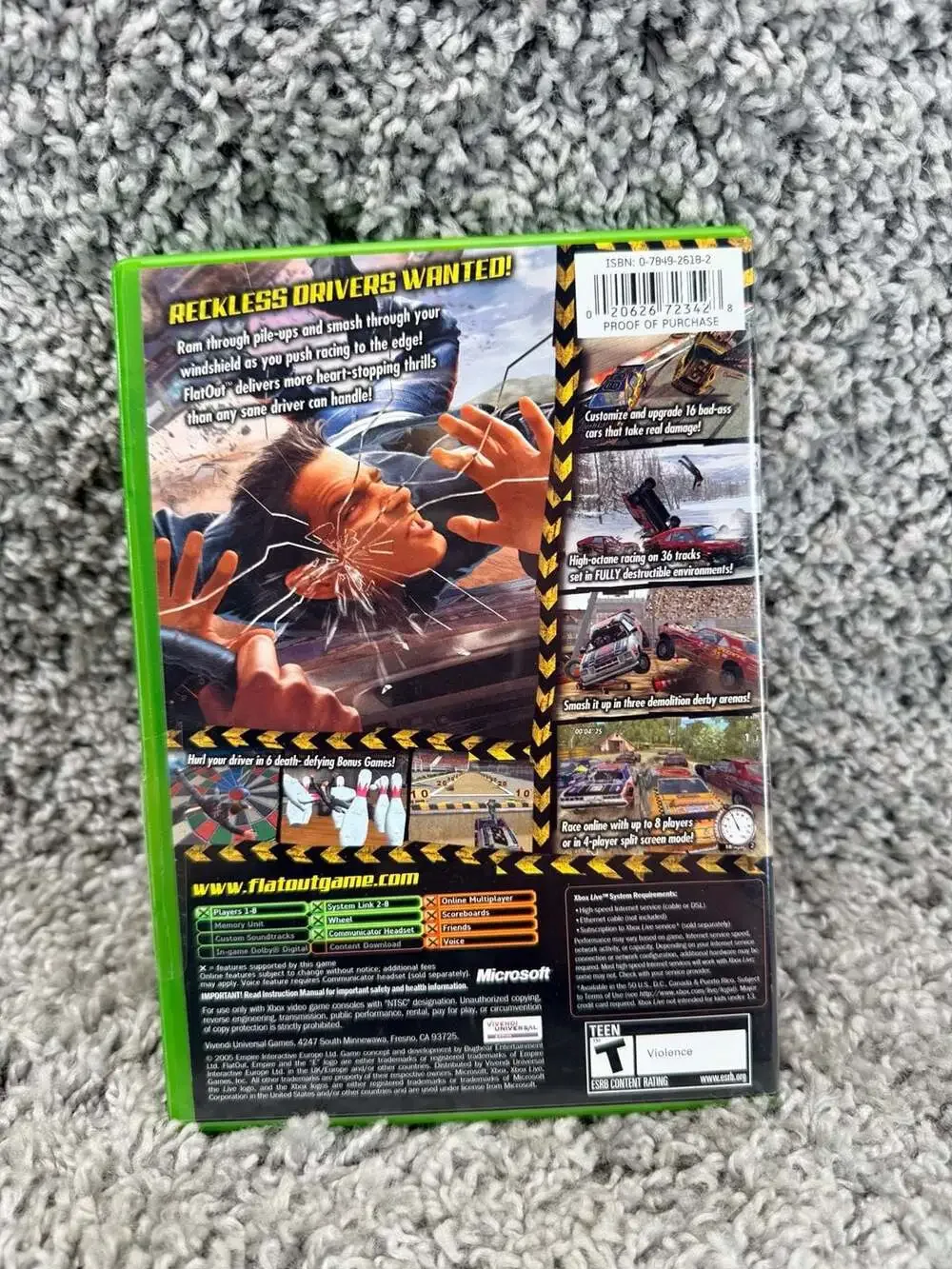 FlatOut Video Game for Original Xbox